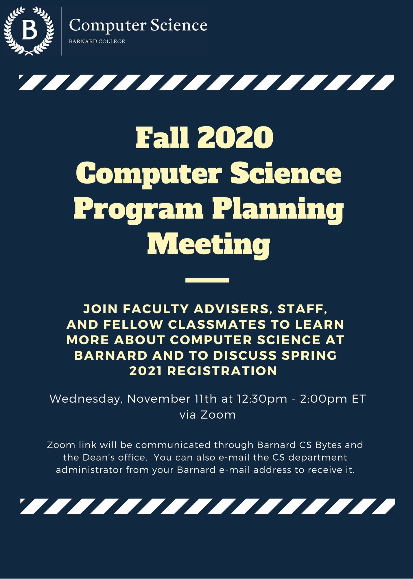 Fall 2020 Computer Science Program Planning Meeting | Barnard Computer Science Fall 2020 Computer Science Program Planning Meeting | Barnard Computer Science